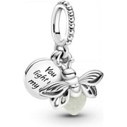 Pandora Glow-in-the-Dark Firefly Dangle Charm - Compatible Moments Bracelets - Jewelry for Women - Gift for Women - Made with Sterling Silver